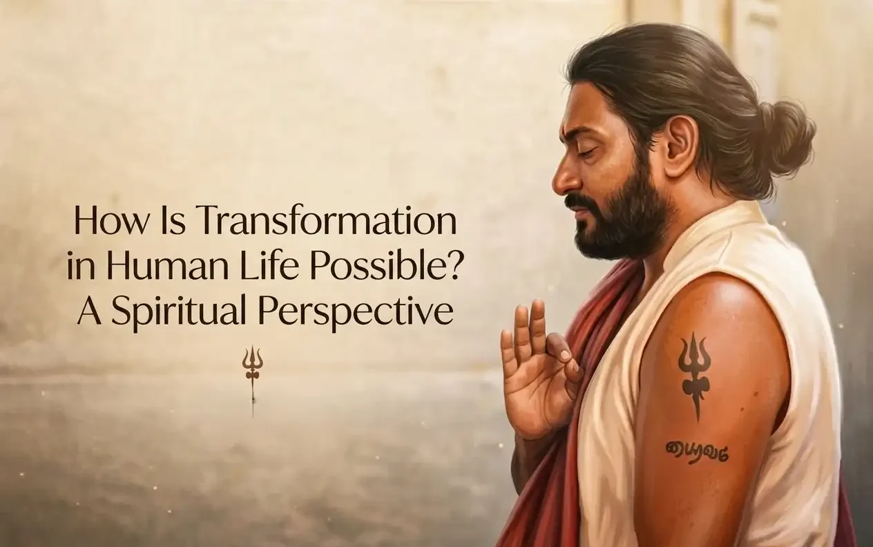 Person experiencing spiritual transformation through meditation and self-awareness