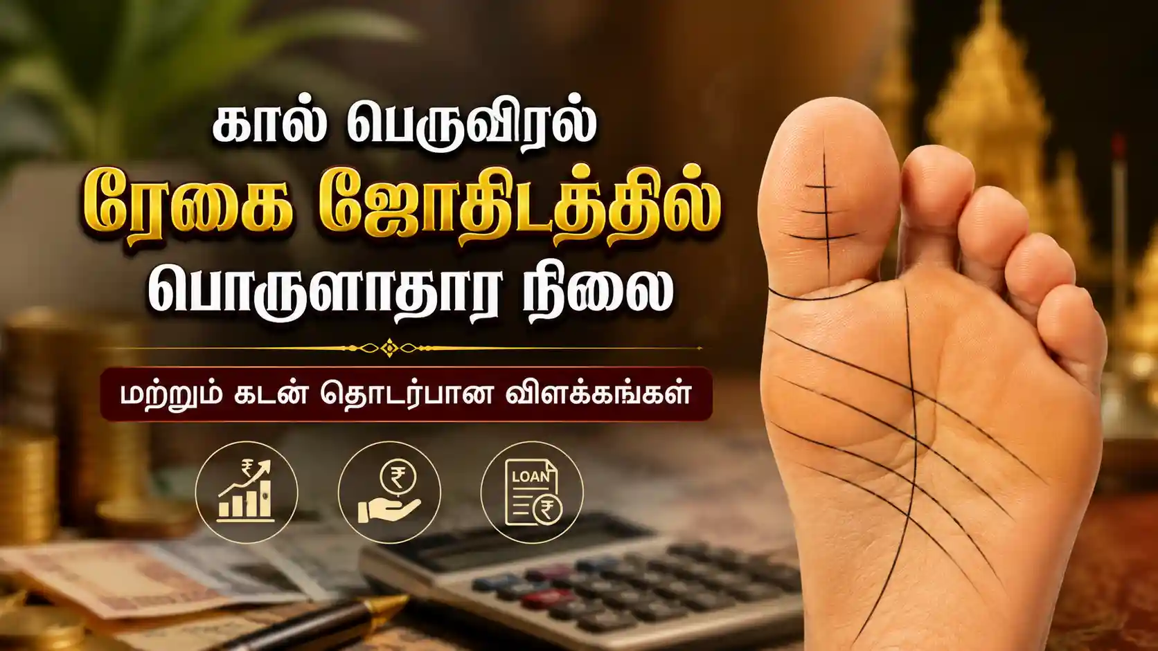 கால் பெருவிரல் ரேகை ஜோதிடத்தில் பொருளாதார நிலை மற்றும் கடன் தொடர்பான ரேகைகள்