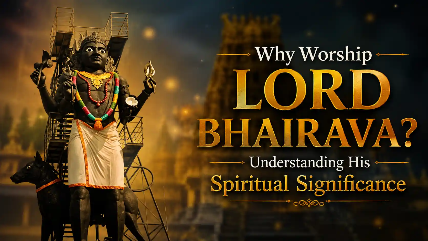 Lord Bhairava idol representing protection, courage and spiritual strength
