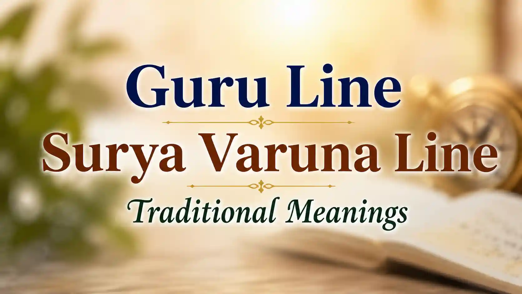Guru Line Surya Varuna traditional meanings