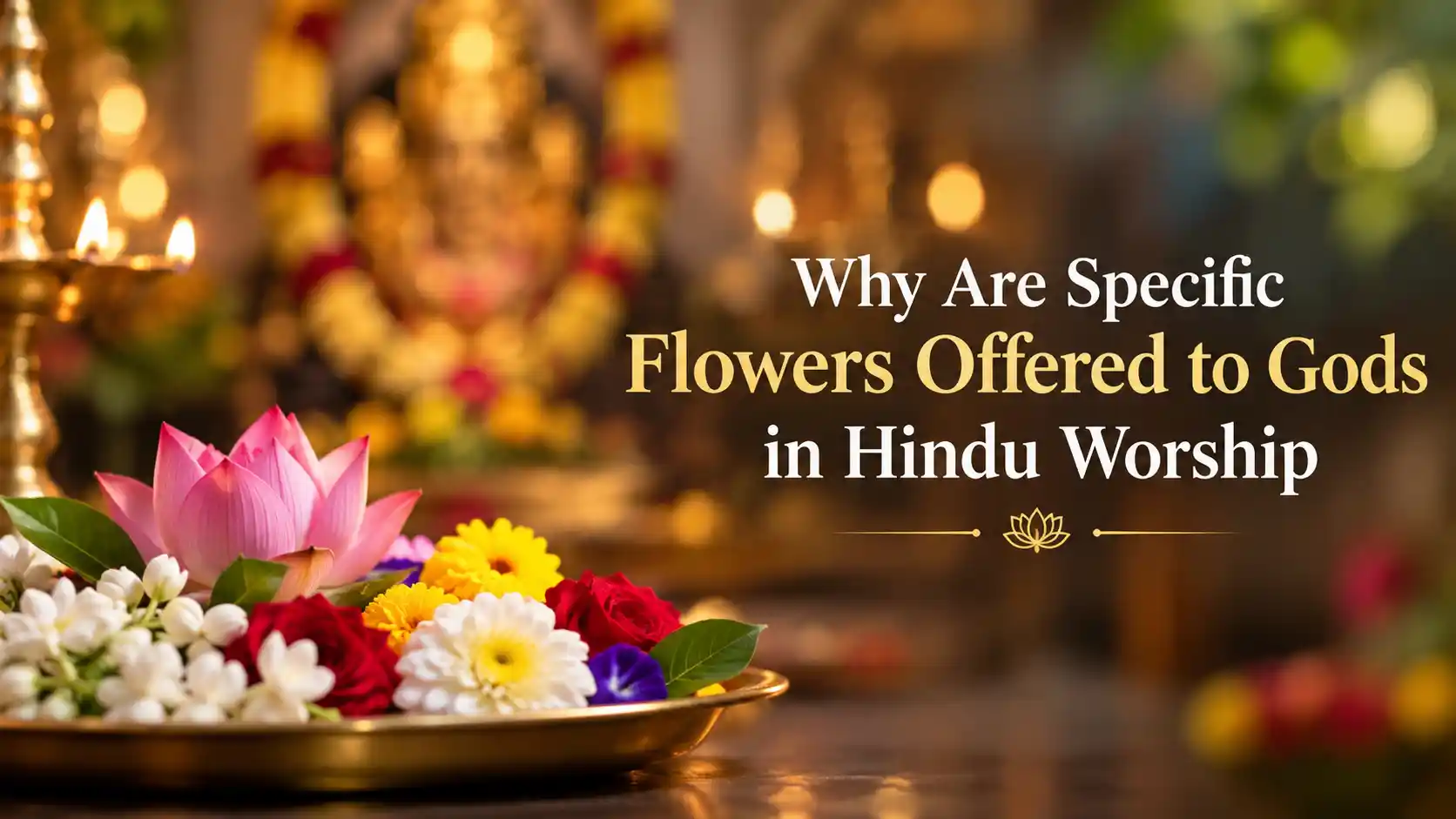 Specific flowers offered to Hindu gods during traditional pooja