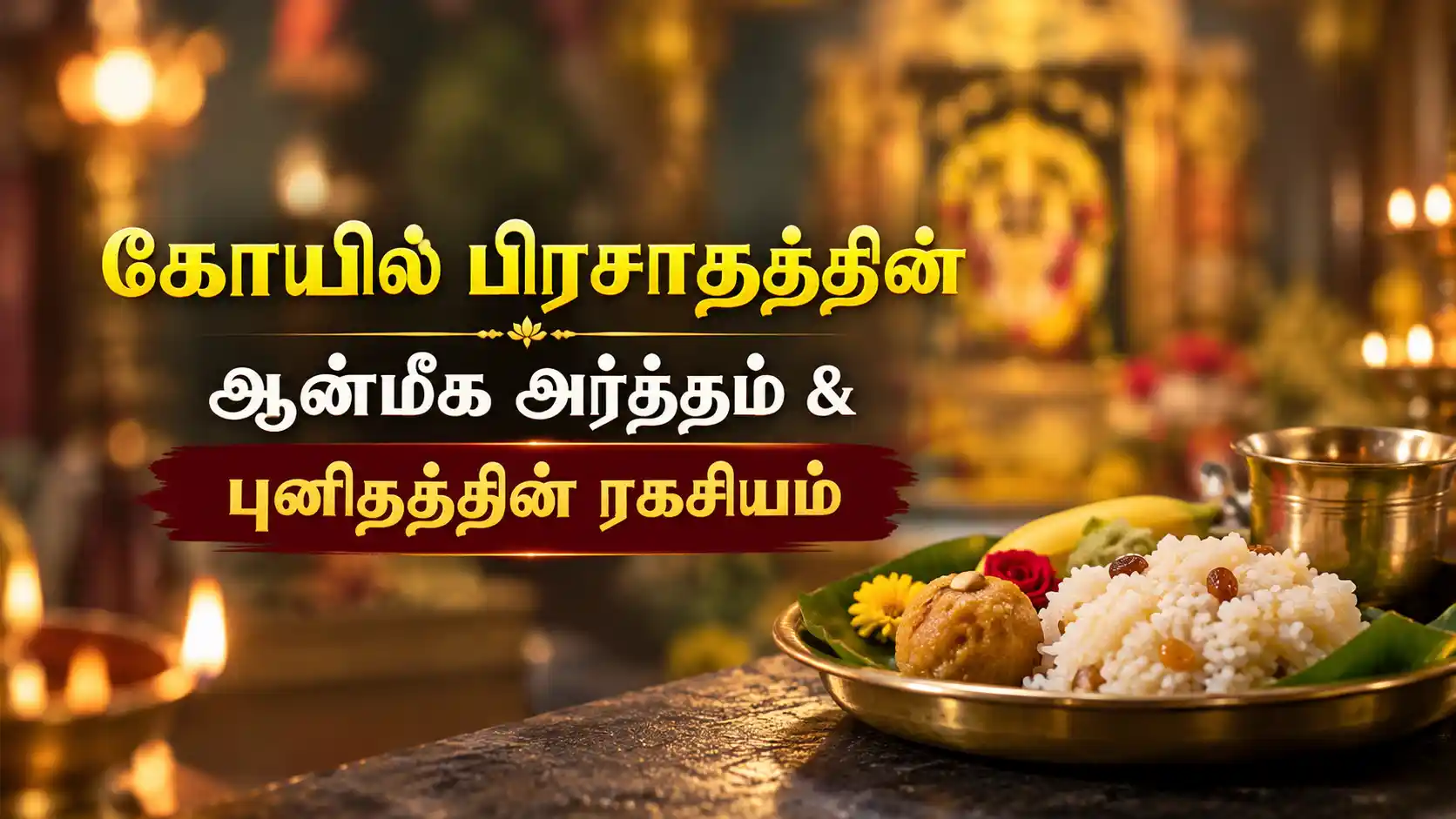 கோயிலில் பக்தியுடன் பெறப்படும் புனிதமான கோயில் பிரசாதம்