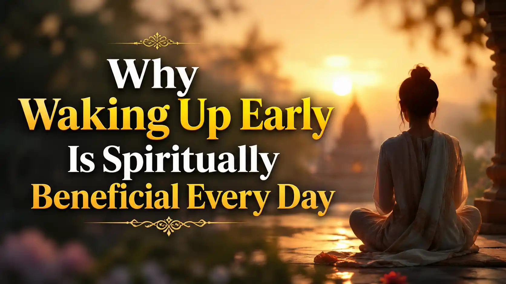Person meditating peacefully at sunrise for spiritual growth