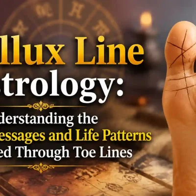Natural toe line patterns interpreted through the traditional practice of Hallux Line Astrology.