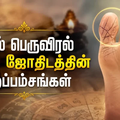 கால் பெருவிரல் ரேகை ஜோதிடத்தின் சிறப்பம்சங்களை விளக்கும் Hallux Line Reading படம்