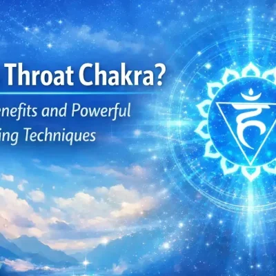 Throat Chakra Vishuddha bright blue energy center for communication and self-expression