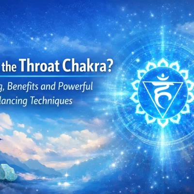 Throat Chakra Vishuddha bright blue energy center for communication and self-expression