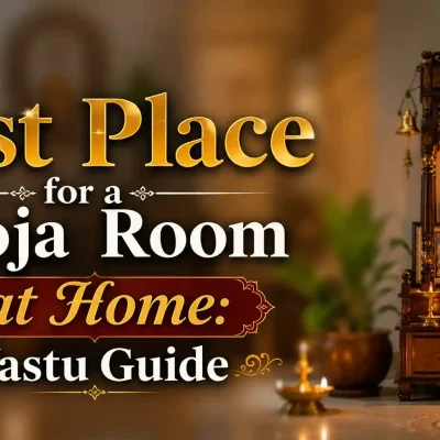 Peaceful pooja room at home with traditional prayer setup