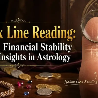 Illustration of Hallux Line Reading showing the big toe used in traditional foot astrology for wealth and financial interpretations.