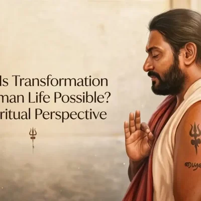 Person experiencing spiritual transformation through meditation and self-awareness